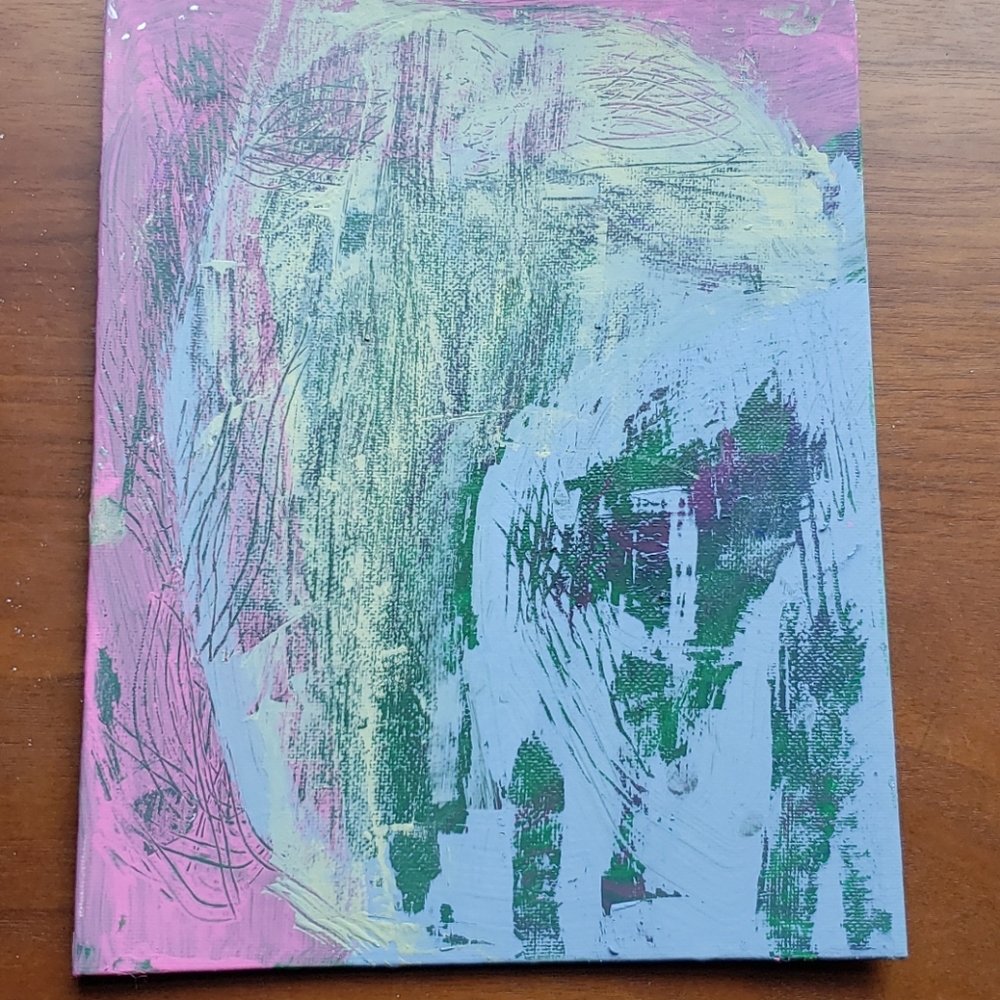 Spring Colored Wall Art! Hand Painted Acrylic on Canvas Board